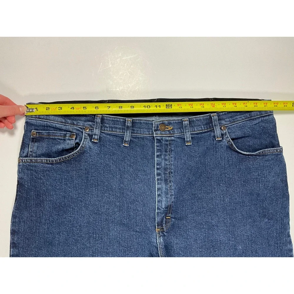 Wrangler Mens Blue Denim Straight Leg Jeans Premium Quality Comfort 44x29